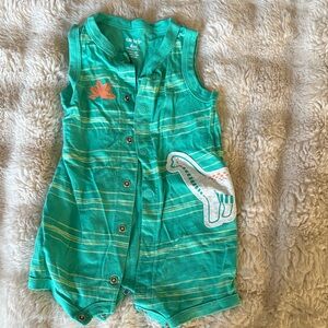 Carter's Teal Dinosaur One Piece
